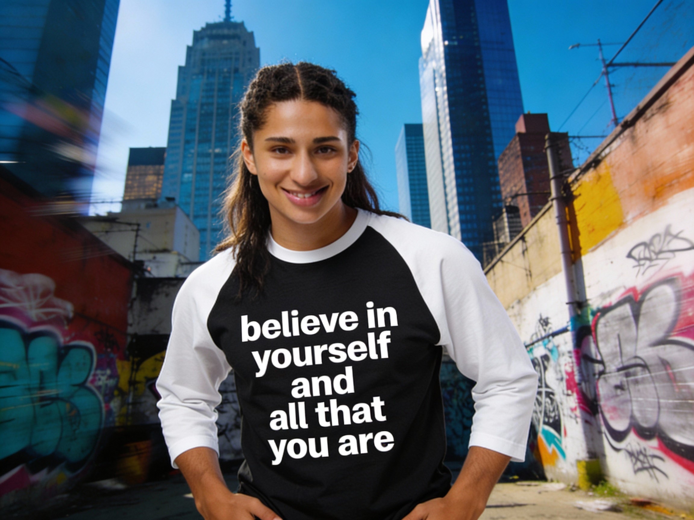 Believe in Yourself Unisex 3/4 Sleeve Raglan Shirt