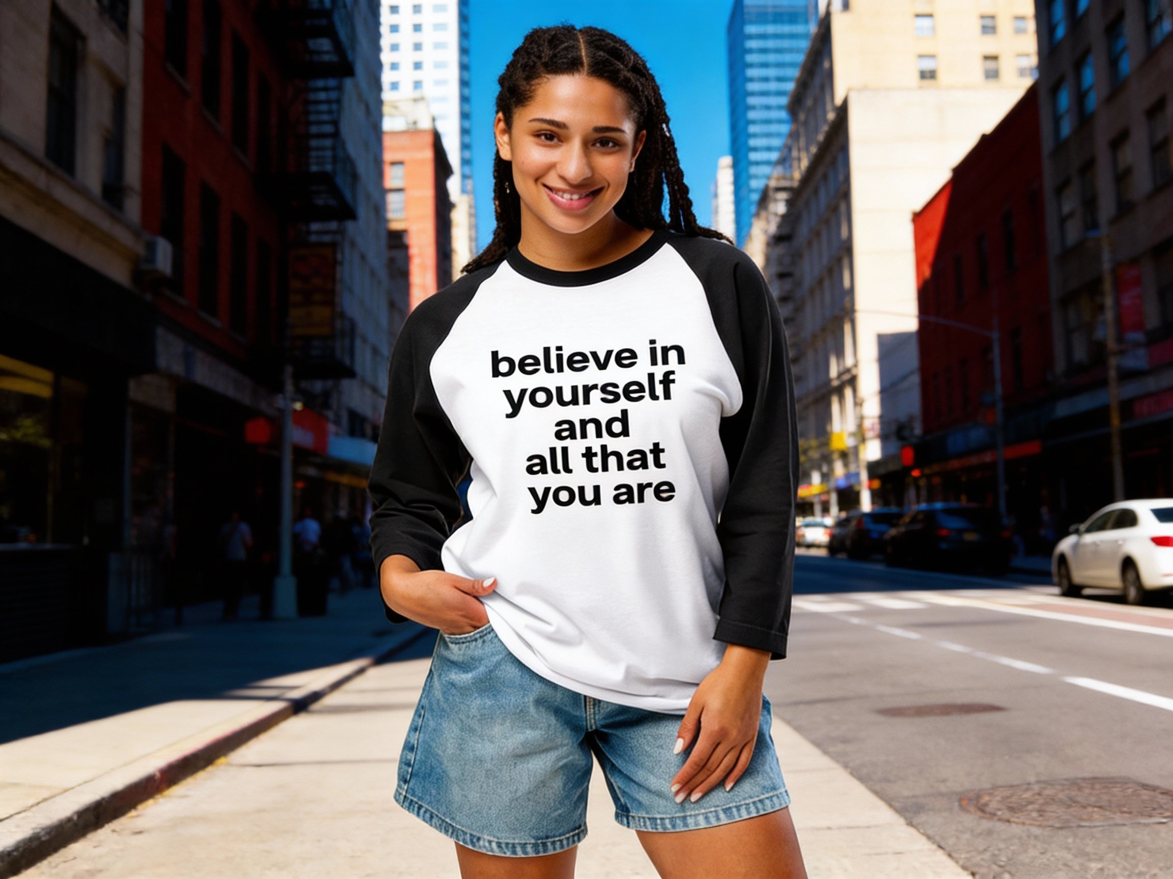 Believe in Yourself Unisex 3/4 Sleeve Raglan Shirt
